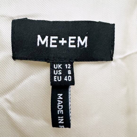 ME+EM Wool-Blend Military A-Line Coat in Natural (Size US 8) - Picture 9 of 14